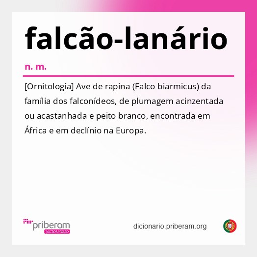 Significado de falcão-lanário