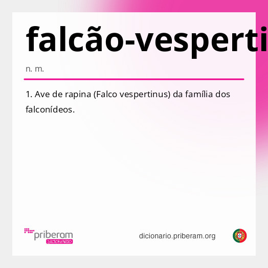 Significado de falcão-vespertino