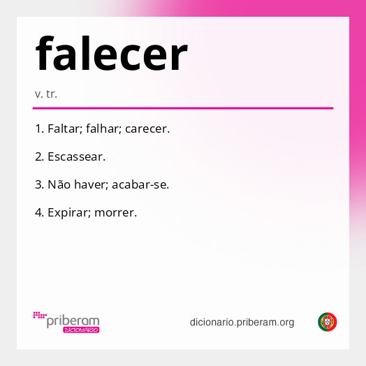 Significado de falecer
