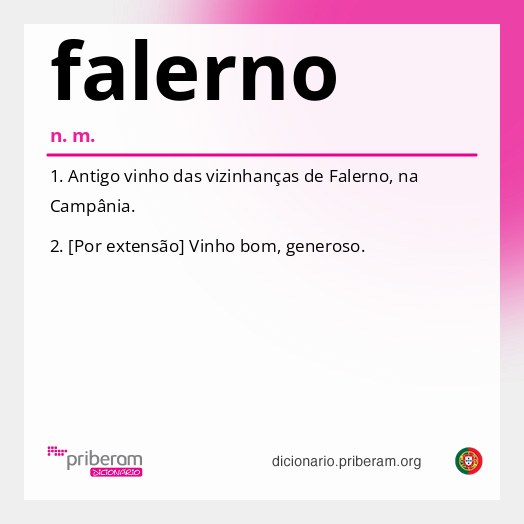 Significado de falerno