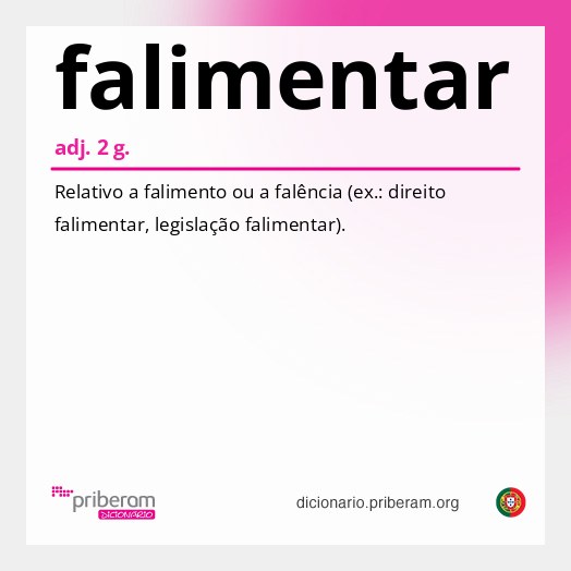 Significado de falimentar