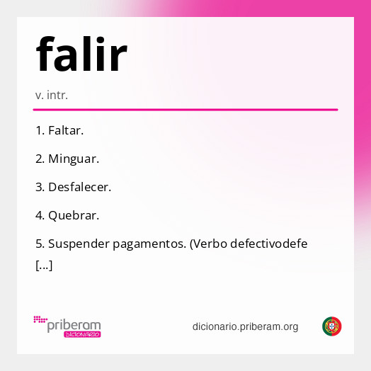 Significado de falir