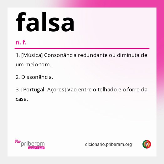 Significado de falsa