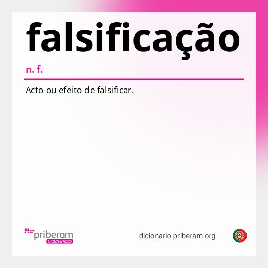 Significado de falsificação