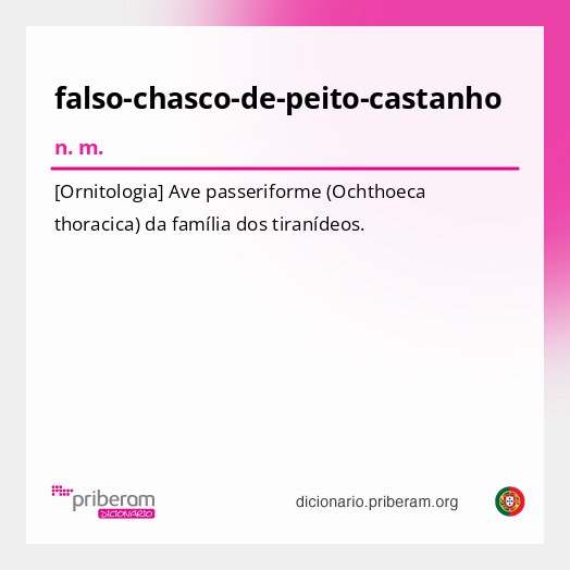 Significado de falso-chasco-de-peito-castanho