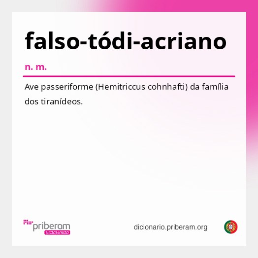 Significado de falso-tódi-acriano