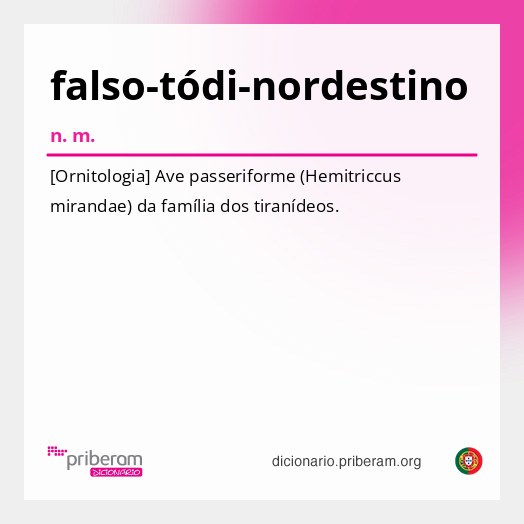 Significado de falso-tódi-nordestino