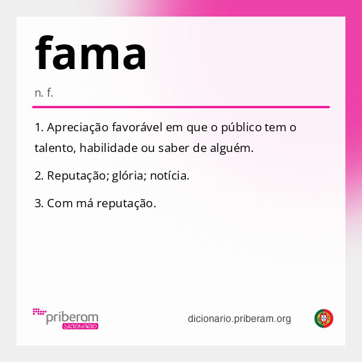 Significado de fama