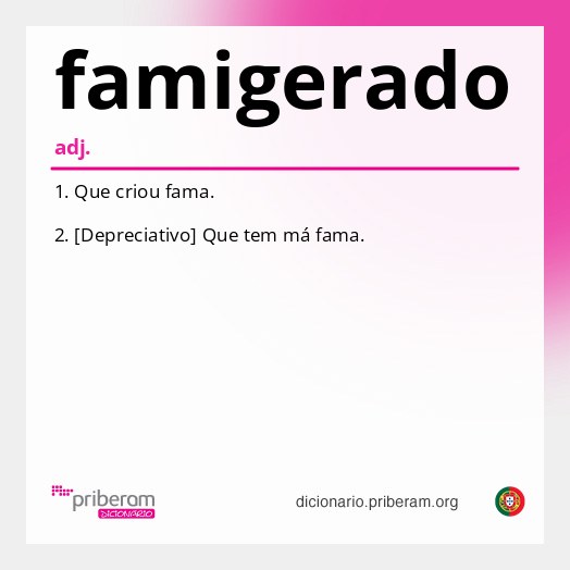 Significado de famigerado