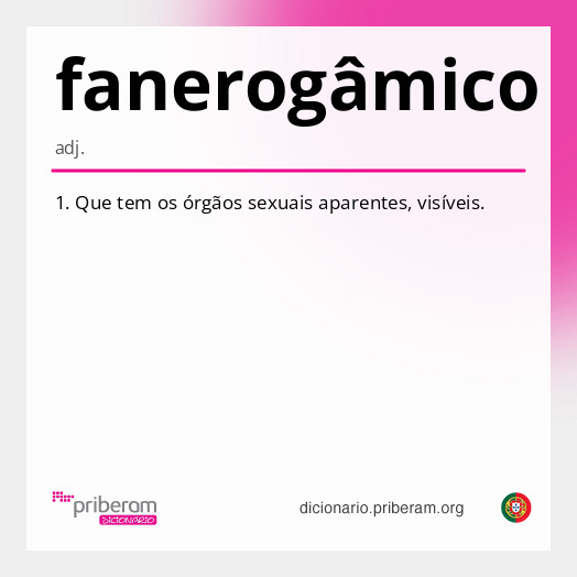 Significado de fanerogâmico