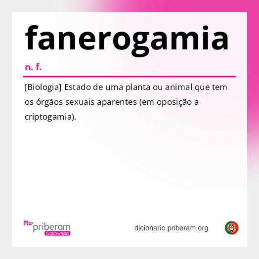 Significado de fanerogamia