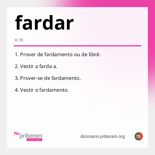 Significado de fardar