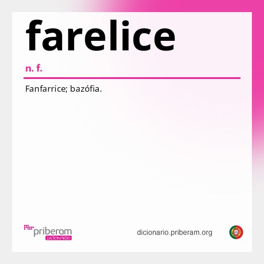 Significado de farelice