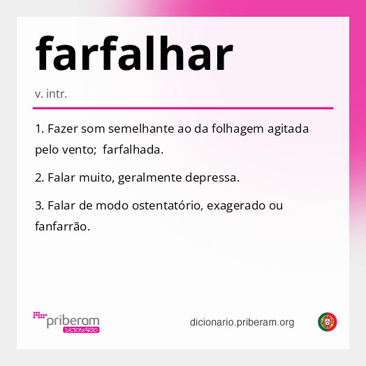 Significado de farfalhar