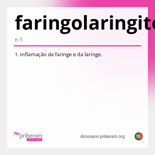 Significado de faringolaringite