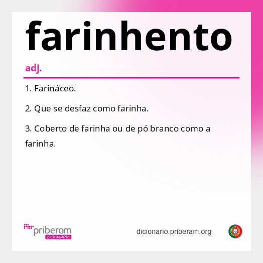 Significado de farinhento