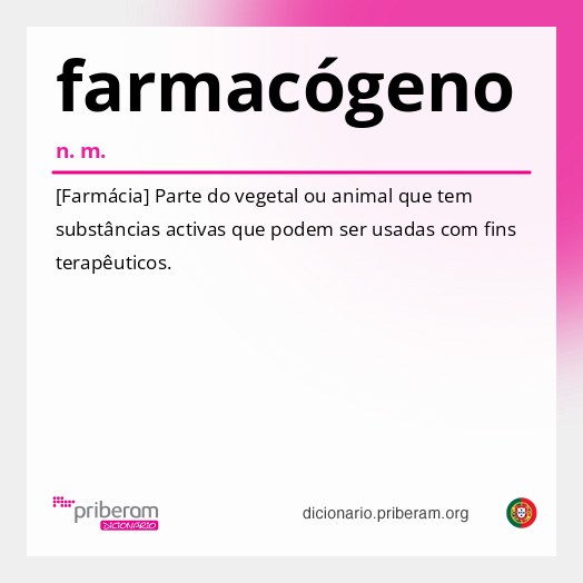 Significado de farmacógeno