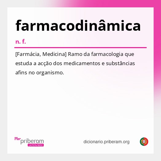 Significado de farmacodinâmica