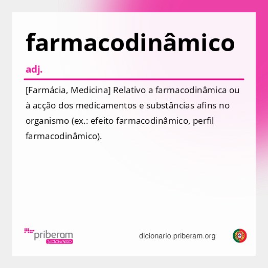 Significado de farmacodinâmico