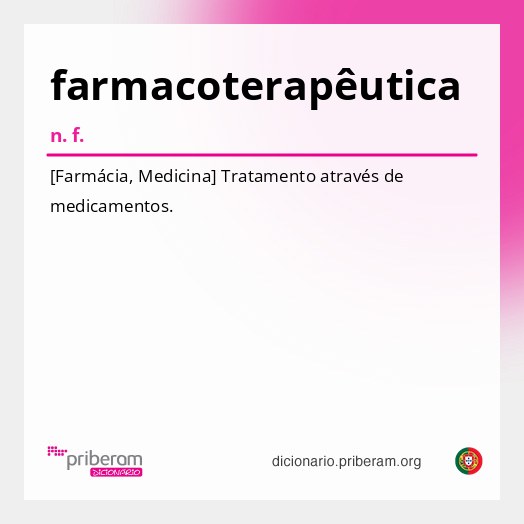 Significado de farmacoterapêutica