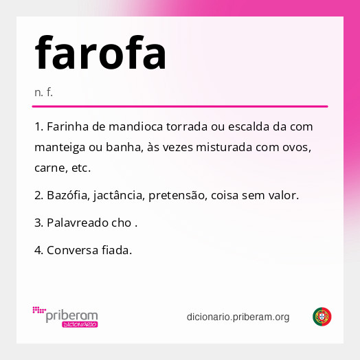 Significado de farofa