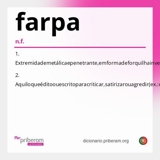 Significado de farpa