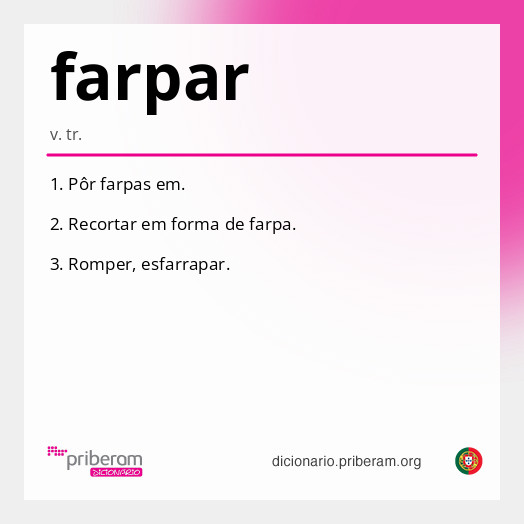 Significado de farpar