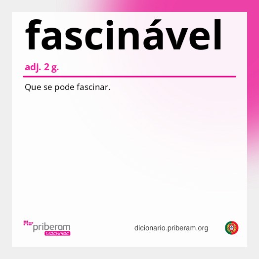 Significado de fascinável
