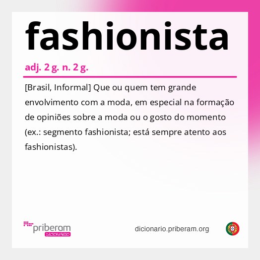 Significado de fashionista