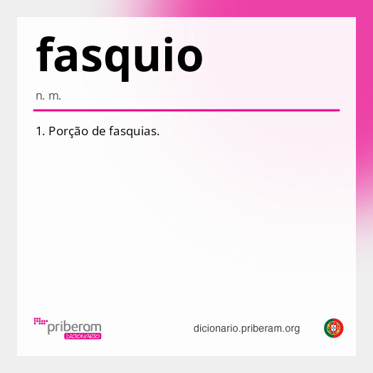 Significado de fasquio