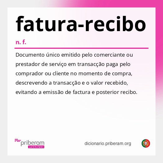Significado de fatura-recibo