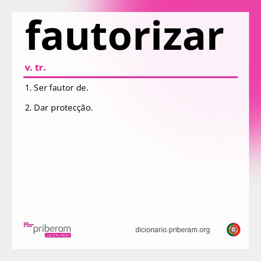 Significado de fautorizar