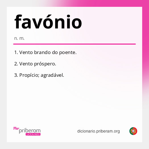 Significado de favónio