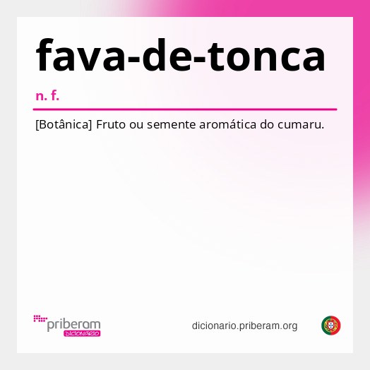 Significado de fava-de-tonca