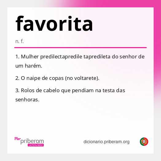 Significado de favorita