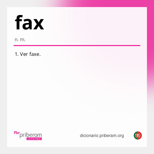 Significado de fax