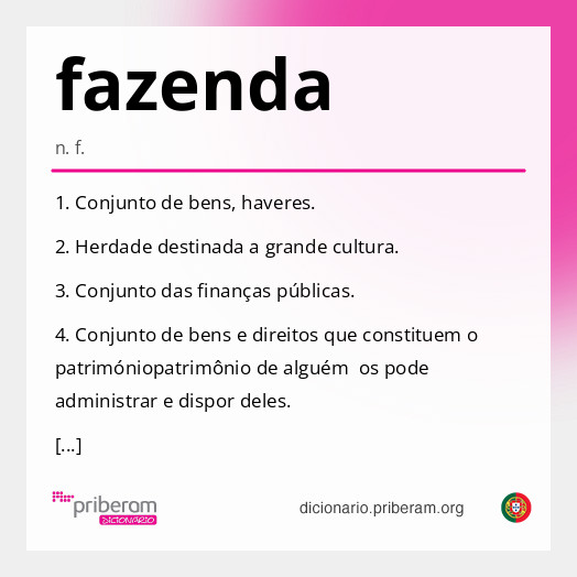 Significado de fazenda