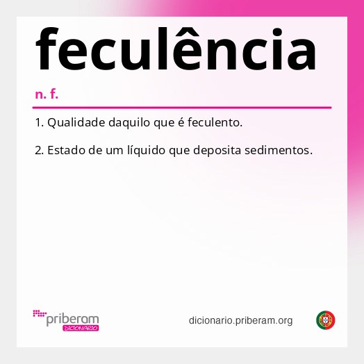 Significado de feculência