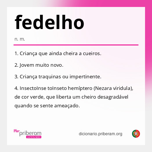 Significado de fedelho