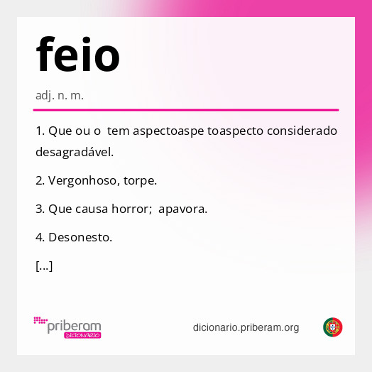 Significado de feio