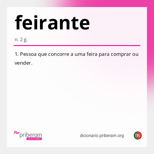 Significado de feirante