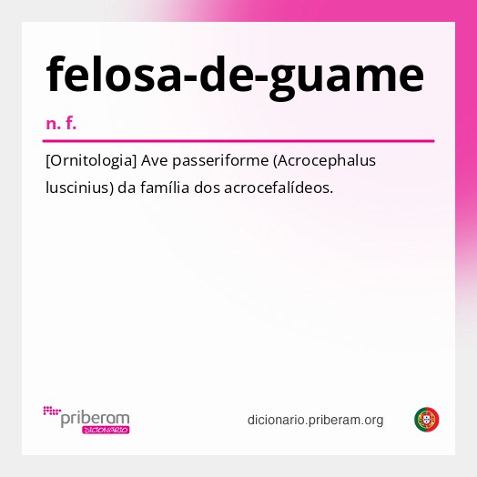 Significado de felosa-de-guame