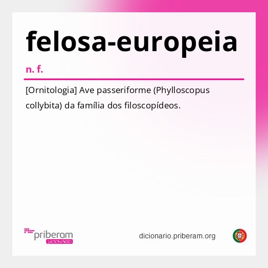 Significado de felosa-europeia