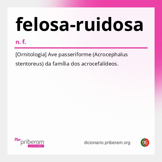 Significado de felosa-ruidosa