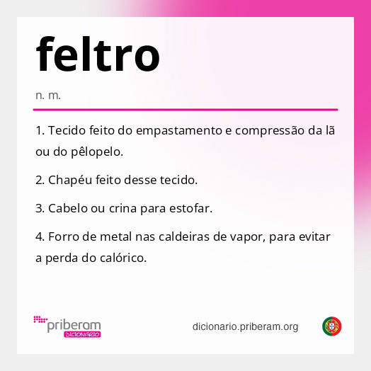 Significado de feltro
