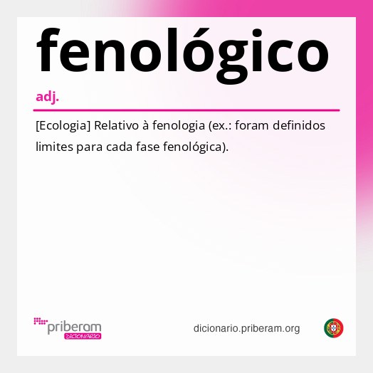 Significado de fenológico