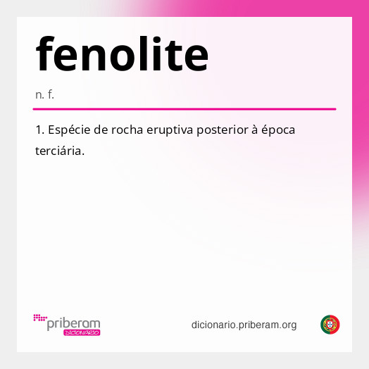 Significado de fenolite