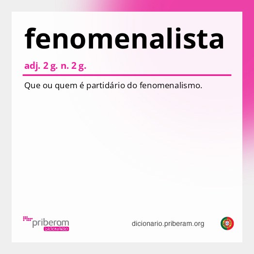 Significado de fenomenalista