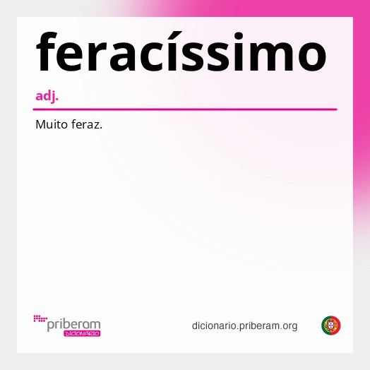 Significado de feracíssimo