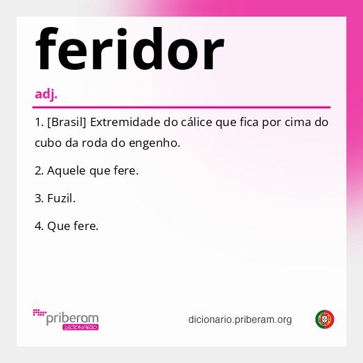 Significado de feridor
